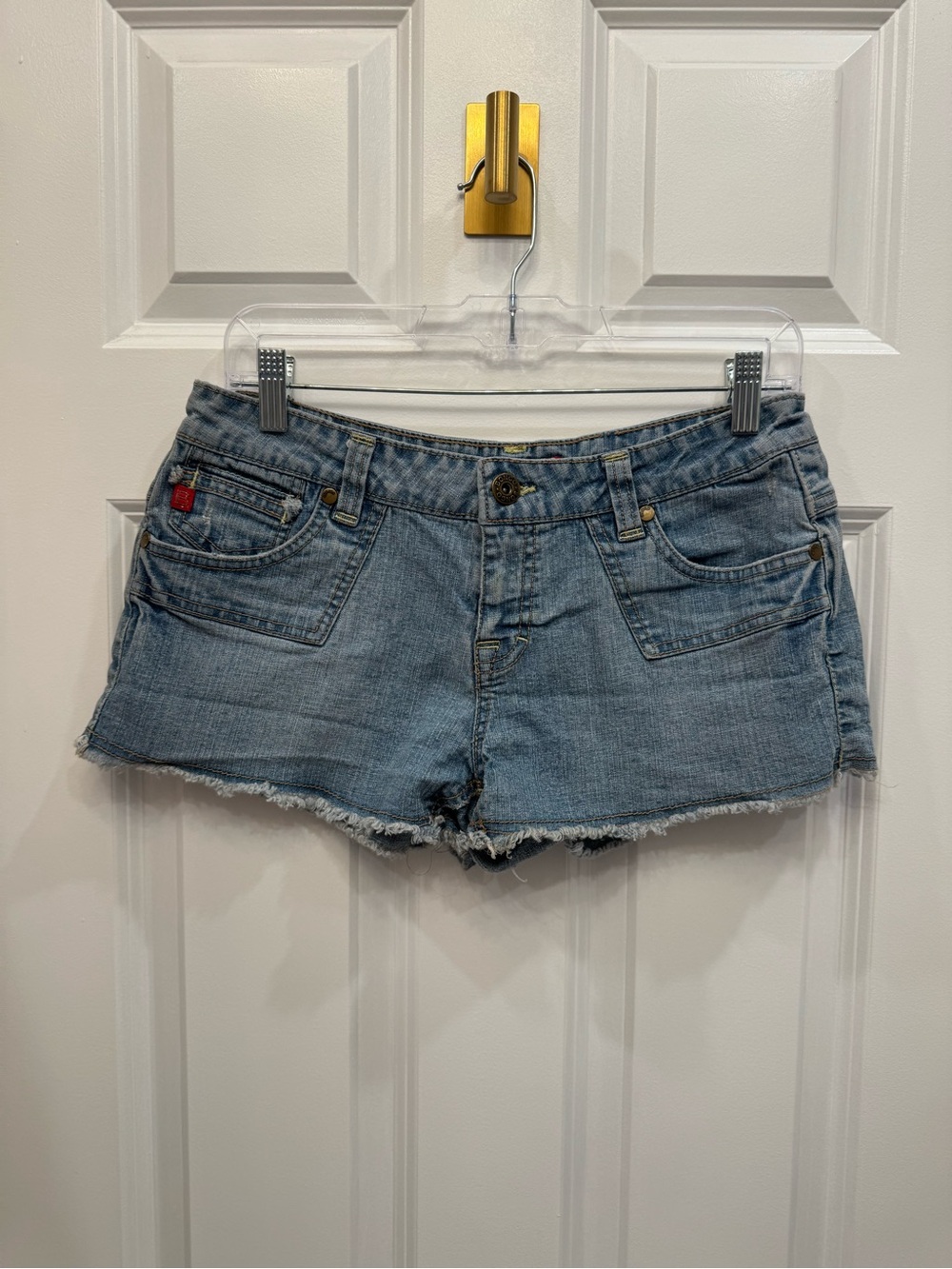BONGO Micro Y2K Light Blue Denim Cutoff Shorts